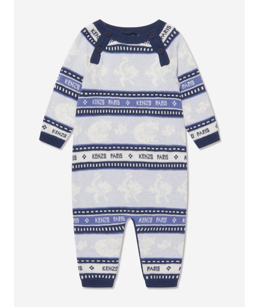 KENZO Baby Boys Striped Romper in Blue les muscles