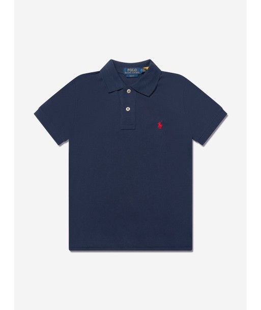 Ralph Lauren Boys Navy Custom Fit Polo Top de votre