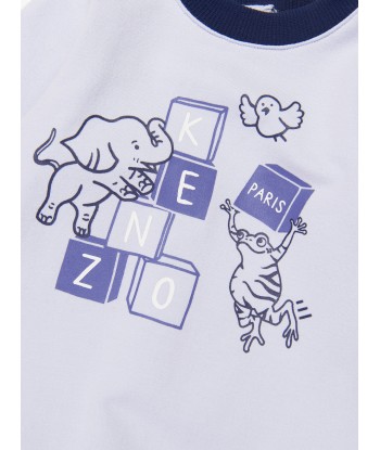 KENZO Baby Boys Logo Romper in Blue Venez découvrir notre 