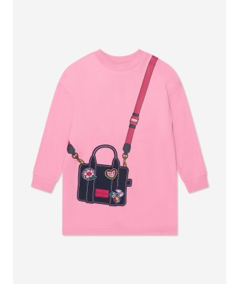 MARC JACOBS Girls Bag Print Sweater Dress in Pink les ctes