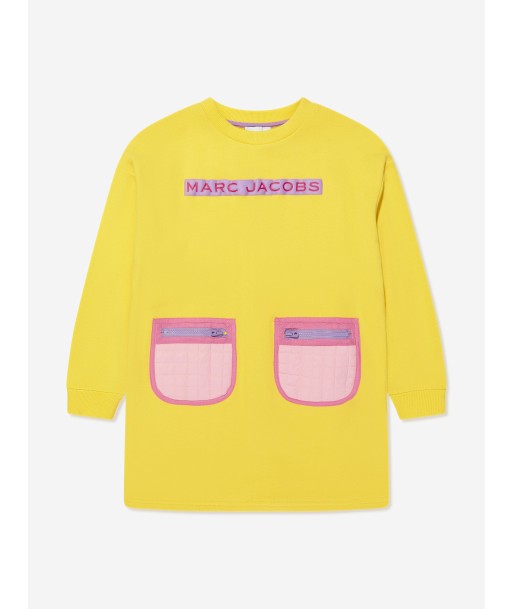 MARC JACOBS Girls Pocket Sweater Dress in Yellow le concept de la Pate a emporter 