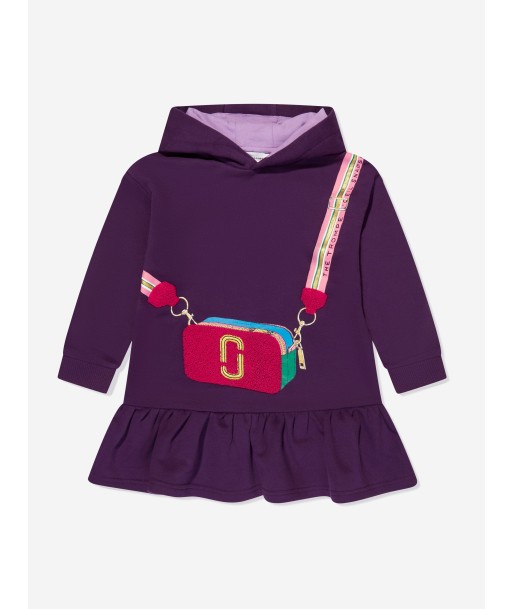 MARC JACOBS Girls Hooded Sweater Dress in Purple Economisez 