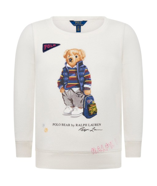 Ralph Lauren Girls Ivory Bear Sweater vente chaude votre 