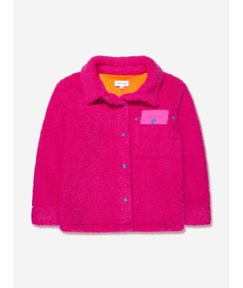 MARC JACOBS Girls Faux Shearling Cardigan in Pink online