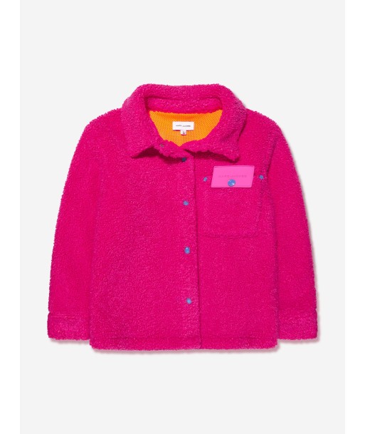 MARC JACOBS Girls Faux Shearling Cardigan in Pink online