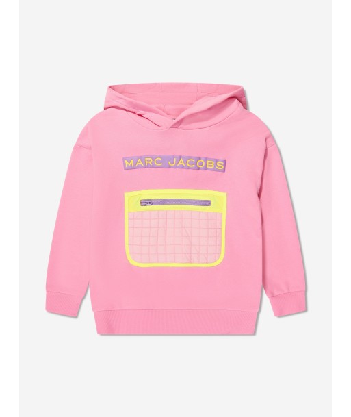 MARC JACOBS Girls Quilted Pocket Hoodie in Pink de pas cher