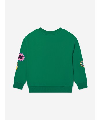 MARC JACOBS Girls Badges Sweatshirt in Green soldes