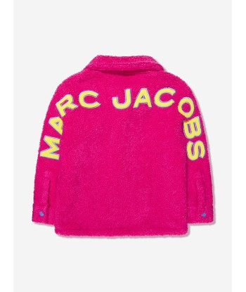 MARC JACOBS Girls Faux Shearling Cardigan in Pink online