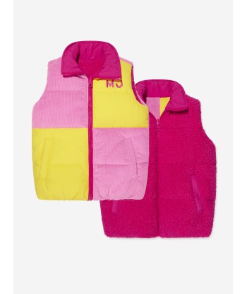 MARC JACOBS Girls Reversible Puffer Gilet in Multicolour En savoir plus