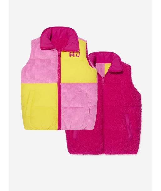 MARC JACOBS Girls Reversible Puffer Gilet in Multicolour En savoir plus