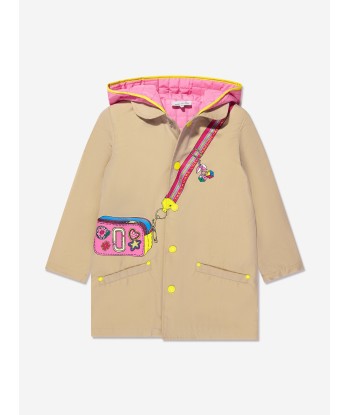 MARC JACOBS Girls Bag Print Trench Coat in Beige pas cheres