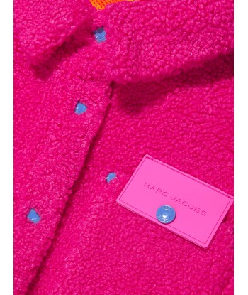 MARC JACOBS Girls Faux Shearling Cardigan in Pink online