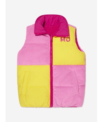 MARC JACOBS Girls Reversible Puffer Gilet in Multicolour En savoir plus