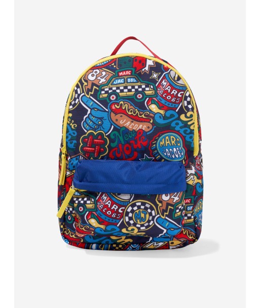 MARC JACOBS Boys Badge Print Backpack in Navy Les magasins à Paris