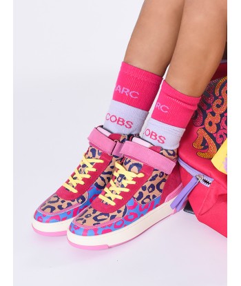 MARC JACOBS Girls Leather Cheetah Trainers in Multicolour Toutes les collections ici