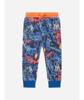 MARC JACOBS Boys Paint Monogram Joggers in Blue ouvre sa boutique