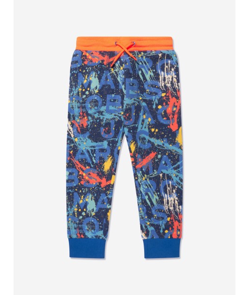 MARC JACOBS Boys Paint Monogram Joggers in Blue ouvre sa boutique