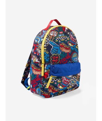 MARC JACOBS Boys Badge Print Backpack in Navy Les magasins à Paris