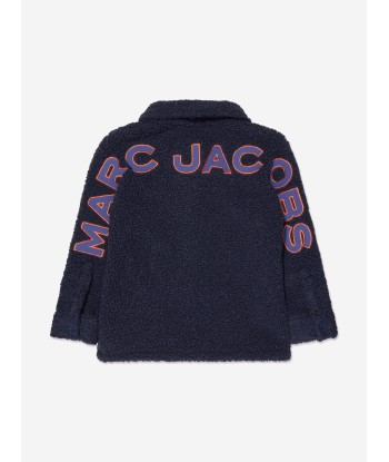 MARC JACOBS Boys Faux Shearling Cardigan in Navy chez Cornerstreet bien 