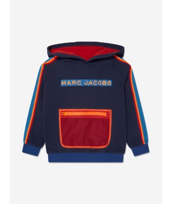 MARC JACOBS Boys Pocket Hoodie in Navy JUSQU'A -70%! 