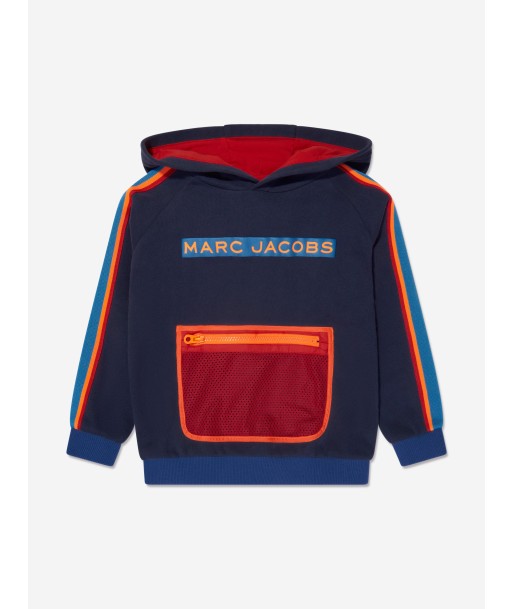 MARC JACOBS Boys Pocket Hoodie in Navy JUSQU'A -70%! 