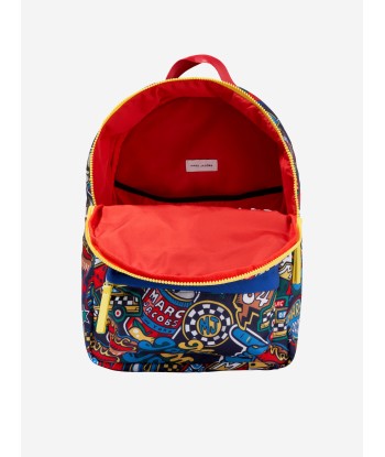 MARC JACOBS Boys Badge Print Backpack in Navy Les magasins à Paris