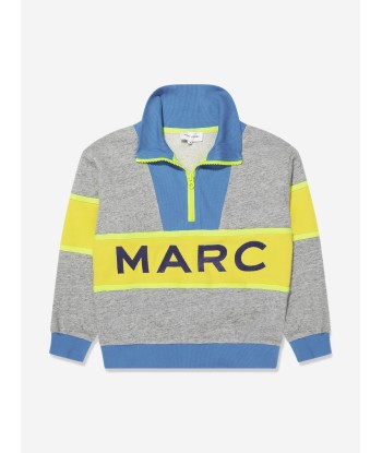 MARC JACOBS Boys Half Zip Sweatshirt in Grey Comment ça marche