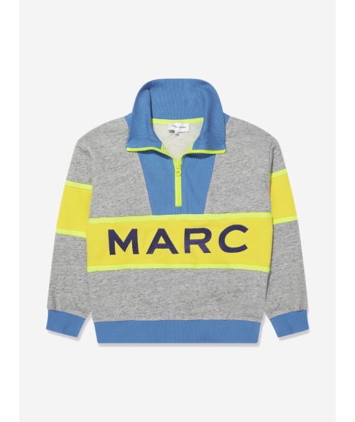 MARC JACOBS Boys Half Zip Sweatshirt in Grey Comment ça marche