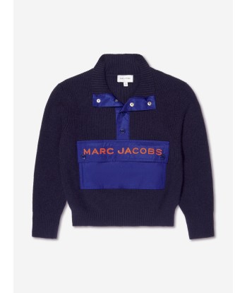 MARC JACOBS Boys High Collar Jumper in Navy en linge