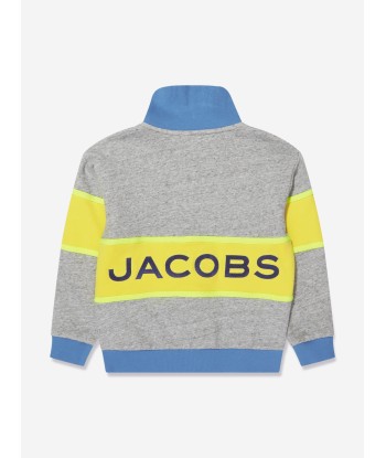 MARC JACOBS Boys Half Zip Sweatshirt in Grey Comment ça marche