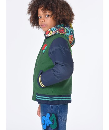 MARC JACOBS Boys Varsity Jacket in Green Fin de série