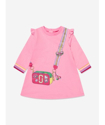 MARC JACOBS Baby Girls Bag Print Sweater Dress in Pink pas chere