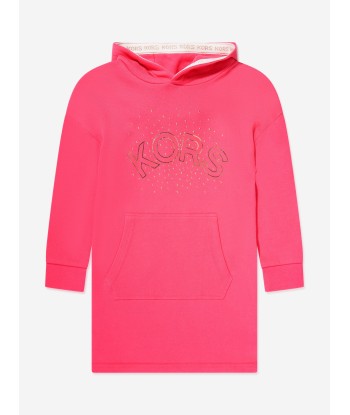 Michael Kors Girls Hooded Sweater Dress in Pink store