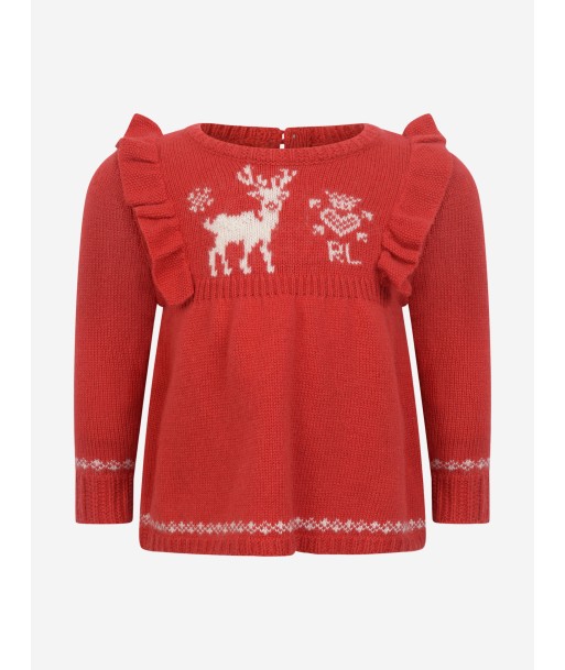 Ralph Lauren Baby Girls Reindeer Sweater pas chere