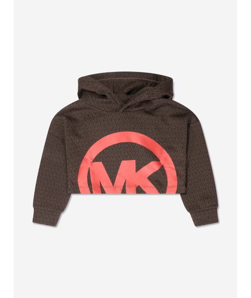 Michael Kors Girls Milano Hoodie in Brown Pour