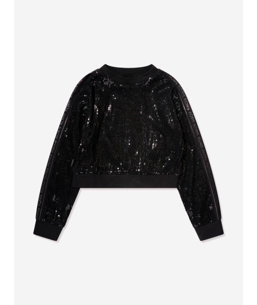 Michael Kors Girls Sequin Sweatshirt in Black Toutes les collections ici