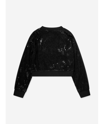 Michael Kors Girls Sequin Sweatshirt in Black Toutes les collections ici