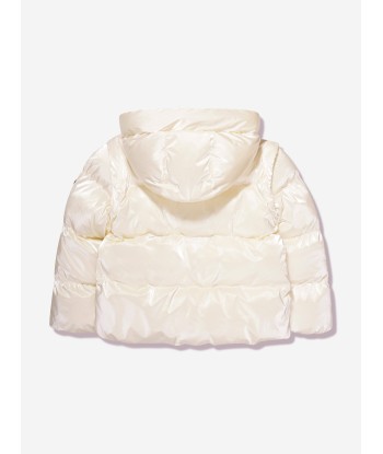 Michael Kors Girls Puffer Jacket With Detachable Sleeves in Cream outlet