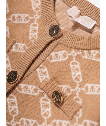 Michael Kors Girls Knitted Cardigan in Beige prix