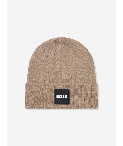 BOSS Boys Pull On Hat in Beige meilleur choix