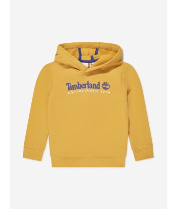 Timberland Boys Logo Print Hoodie in Yellow en ligne