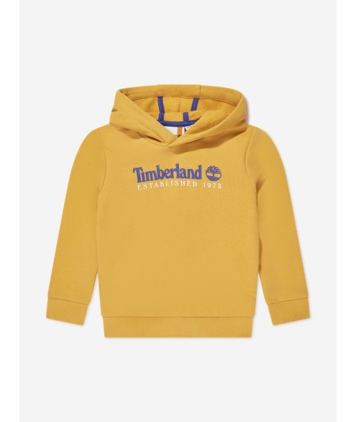 Timberland Boys Logo Print Hoodie in Yellow en ligne