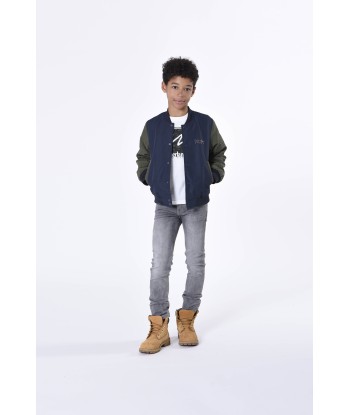 Timberland Boys Logo Bomber Jacket in Navy pas cheres