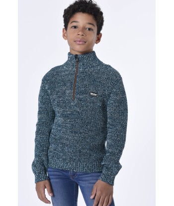 Timberland Boys Half Zip Jumper in Navy Pour