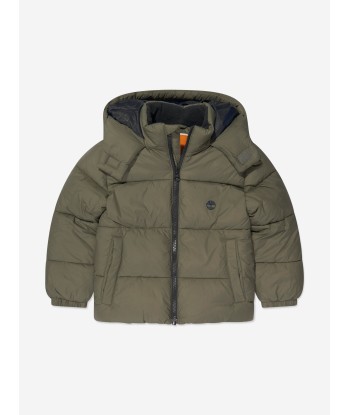 Timberland Boys Puffer Jacket in Green de la marque