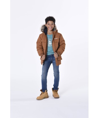 Timberland Boys Hooded Parka in Brown en stock