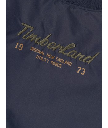 Timberland Boys Logo Bomber Jacket in Navy pas cheres