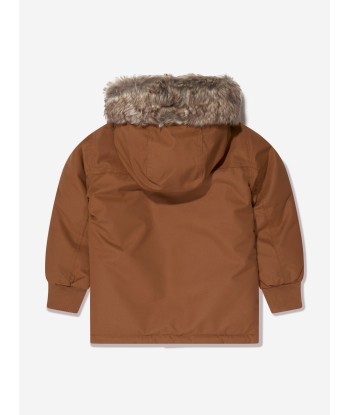 Timberland Boys Hooded Parka in Brown en stock