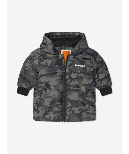 Timberland Baby Boys Camouflage Puffer Jacket in Green hantent personnes