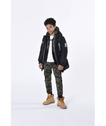 Timberland Boys Long Puffer Jacket in Black outlet